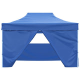 Tenda da festa Vidaxl con 4 pareti laterali pieghevoli 3x4 m in acciaio blu