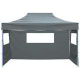 Vidaxl Party tent with 3 side walls collapsable 3x4 m steel anthracite