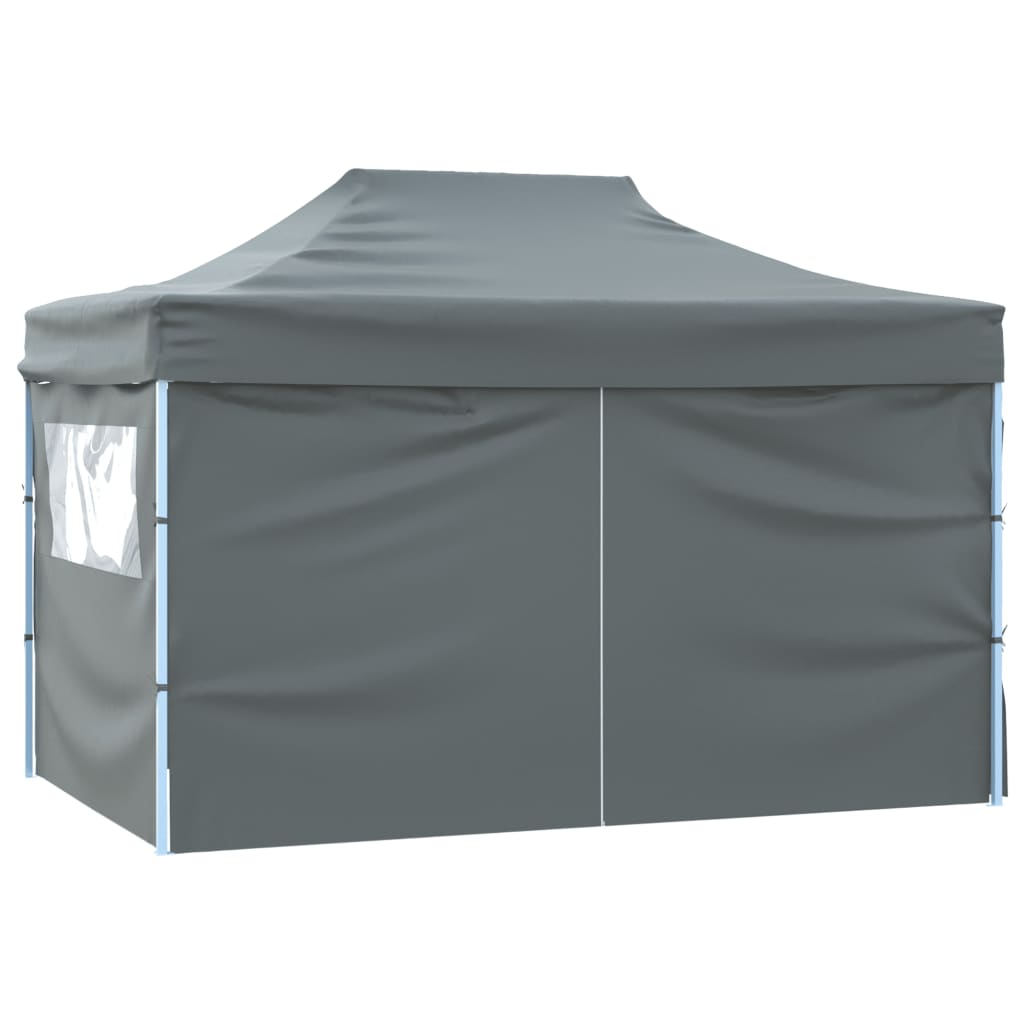 Tenda da festa Vidaxl con 4 pareti laterali pieghevoli 3x4 m antracite in acciaio