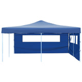 Vidaxl Arbor pieghevole con 2 pareti laterali 5x5 m blu