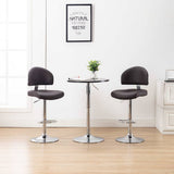 Vidaxl barstoelen 2 st kunstleer bruin