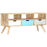 Vidaxl tv-meubel 110x35x48 cm massief mangohout