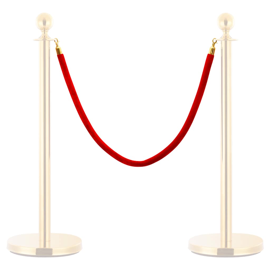 VIDAXL -Verkaufskabel Velvet Rot und Goldfarbe