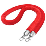 Vidaxl Cord Velvet Velvet Red and Silver Coloded