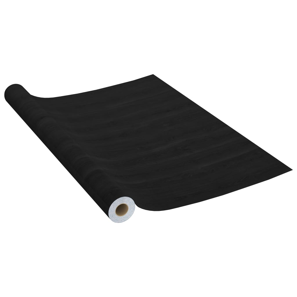 Vidaxl möbler olja självhäftande 500x90 cm pvc darkhout färgad