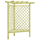 Vidaxl Corner Pergola med sete 130x130x197 cm impregnert furu tre