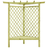 Vidaxl Corner Pergola avec siège 130x130x197 cm en bois de pin imprégné