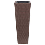 VIDAXL -Pflanzer erhöht 30 x 30 x 80 cm Poly Rattan Braun