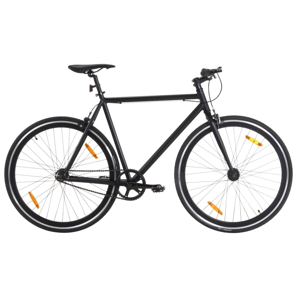 Vidaxl bicycle with fixed gear 700 C 51 cm Black