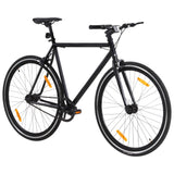 Vidaxl bicycle with fixed gear 700 C 51 cm Black