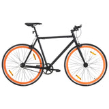 BIDAXL -cykel med fast växel 700 c 51 cm svart och orange