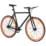 Vidaxl Bicycle s pevným zařízením 700 C 51 cm černá a oranžová