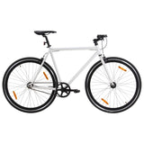 Vidaxl bicycle with fixed gear 700 C 55 cm white and black