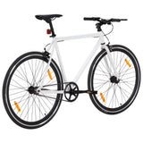 Vidaxl cykel med fast gear 700 c 55 cm hvid og sort