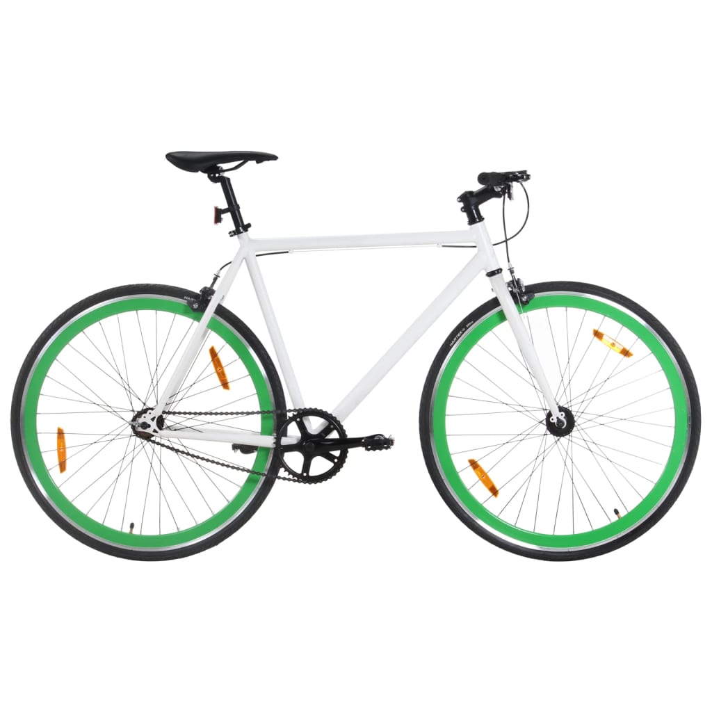 Vidaxl bicycle with fixed gear 700 C 51 cm white and green