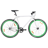 Vidaxl Bicycle avec un engrenage fixe 700 C 55 cm blanc et vert