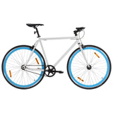 Vidaxl Bicycle avec un engrenage fixe 700 C 51 cm blanc et bleu