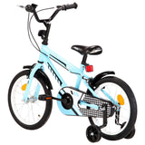 Vidaxl Kinderbike 16 Zoll schwarz und blau