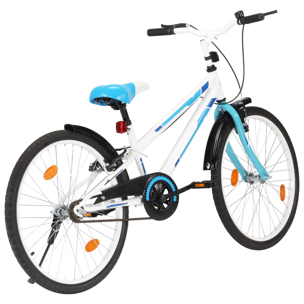 Vidaxl Children's bike 24 inch blue and white