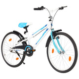 Vidaxl Bike per bambini da 24 pollici blu e bianco