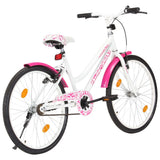 Vidaxl Children's bike 24 inch pink and white