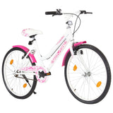 Vidaxl Kinderrad 24 Zoll rosa und weiß