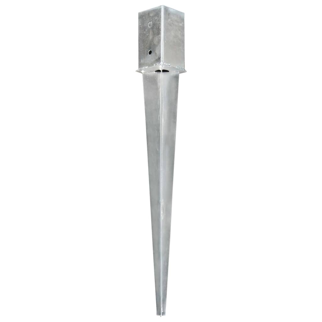 Vidaxx Erdnägel 6 Stück 8x8x76 cm verzinkter Stahl silberfarben