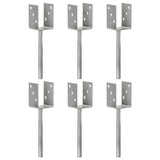Vidaxl gemahlene Anker 6 PCs 7x6x30 cm verzinkter Stahl Silberfarben