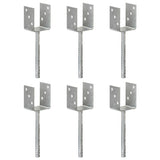 Vidaxl gemahlene Anker 6 PCs 8x6x30 cm verzinkter Stahl Silber gefärbt