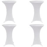 Vidaxl Cubierta de mesa de pie 4 st estiramiento Ø60 cm blanco