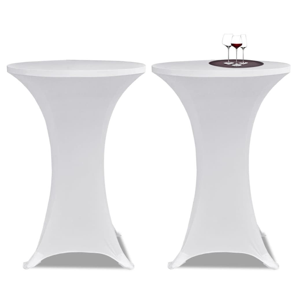 Vidaxl Cubierta de mesa de pie 4 st estiramiento Ø60 cm blanco