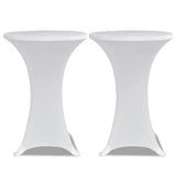 VIDAXL Standtischabdeckung 4 ST Stretch Ø60 cm Weiß