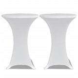 Vidaxl Cubierta de mesa de pie 4 st estiramiento Ø80 cm blanco