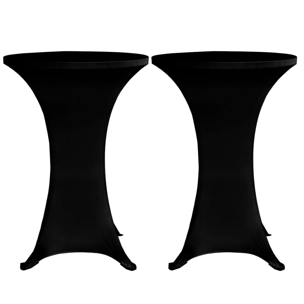 Vidaxl Cubierta de mesa de pie 4 st estiramiento Ø60 cm negro