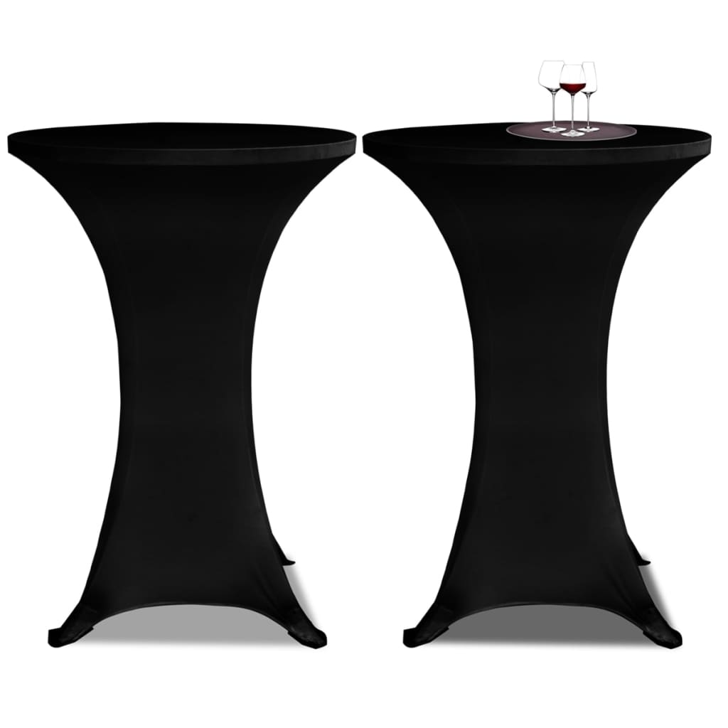 Vidaxl Cubierta de mesa de pie 4 st estiramiento Ø70 cm negro