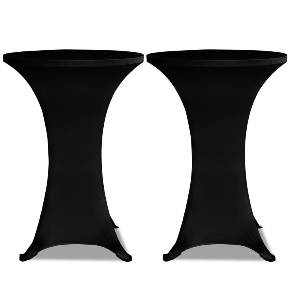 Vidaxl Cubierta de mesa de pie 4 st estiramiento Ø80 cm negro