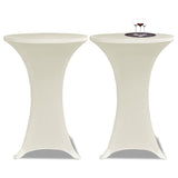 Vidaxl Standing Table Cover 4 St Stretch Ø60 cm creme