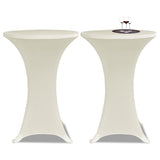 VidaXL Stehtischhusse 4 Stk. Stretch Ø70 cm Creme