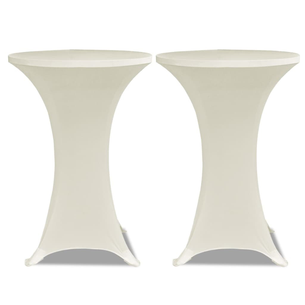 VidaXL Stehtischhusse 4 Stk. Stretch Ø70 cm Creme