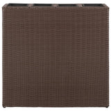 VIDAXL -Planungsbox mit 4 Töpfen 2 St Poly Rattan Brown angehoben