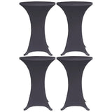 VIDAXL -Tischabdeckung Stretch 4 ST 70 cm Anthrazit
