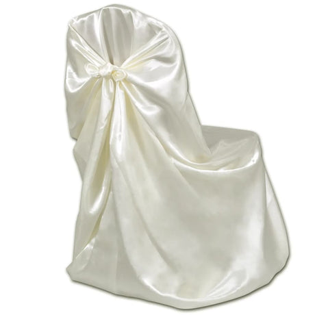 VidaXL Stuhlhusse für Hochzeit, 12 Stück, Creme