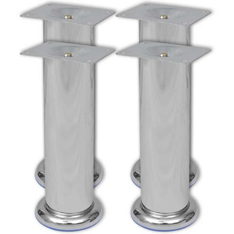 Vidaxl bankpoten rond 8 st 180 mm chroomkleurig