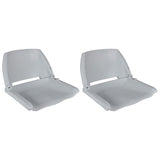 Vidaxl Boat Chairs 2 PCS Folding Backrest 41x51x48 cm šedá