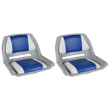 Chaises de bateau vidaxl 2 pcs pliant dossier 41x51x48 cm blanc bleu