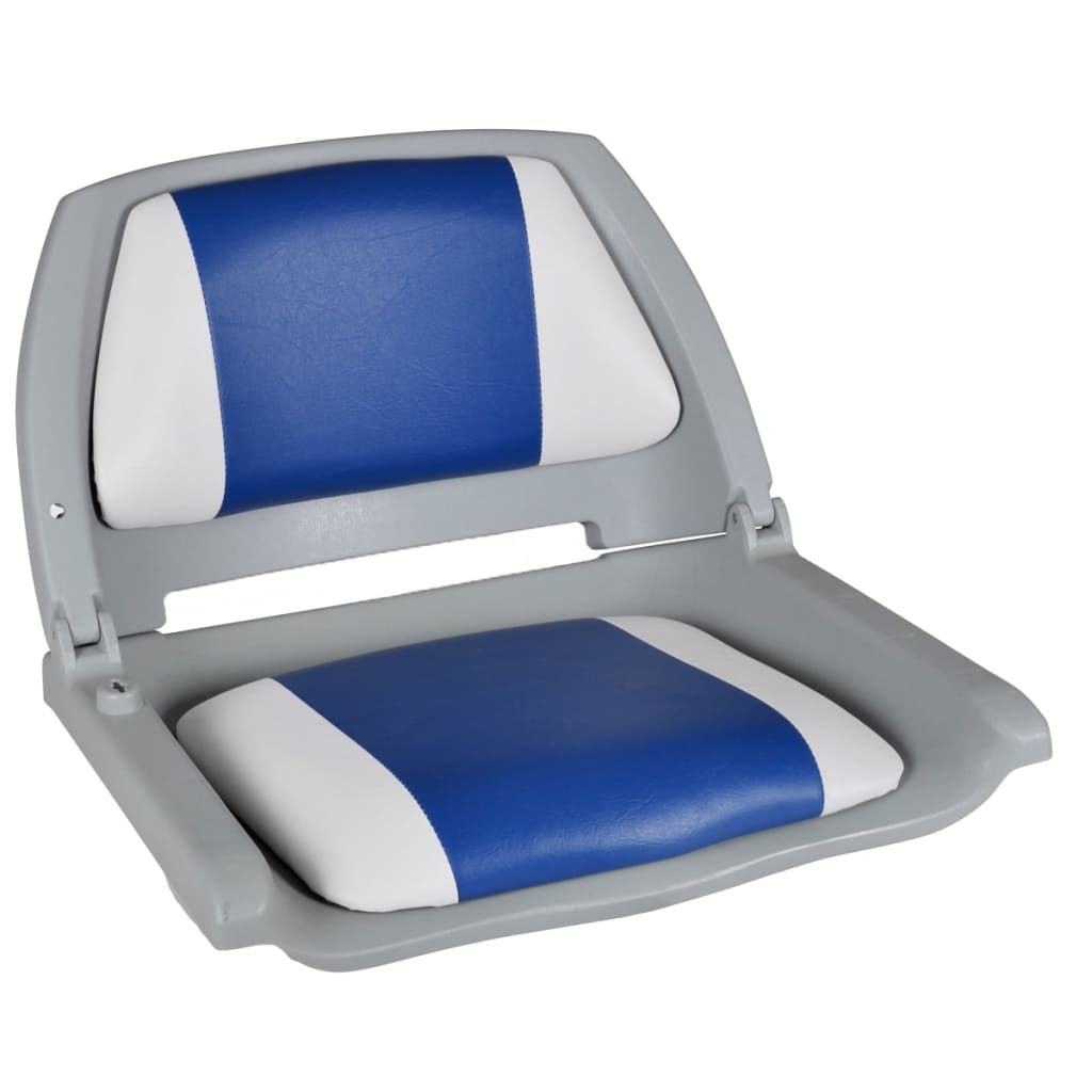 Vidaxl Boat chairs 2 pcs folding backrest 41x51x48 cm blue white