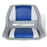 Vidaxl Boat chairs 2 pcs folding backrest 41x51x48 cm blue white