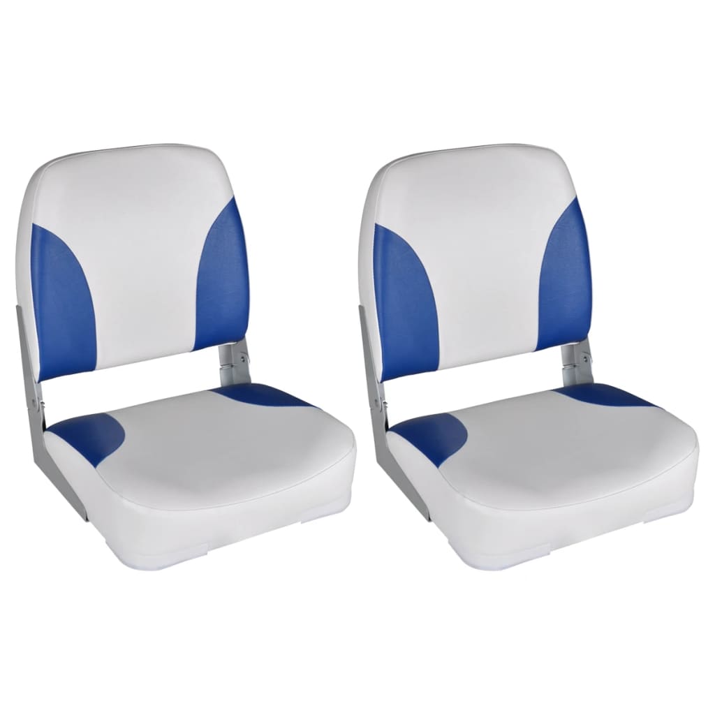 Vidaxl Sillas de botes 2 PC STOCKING PARTA 41X36X48 CM AZUL WHITE