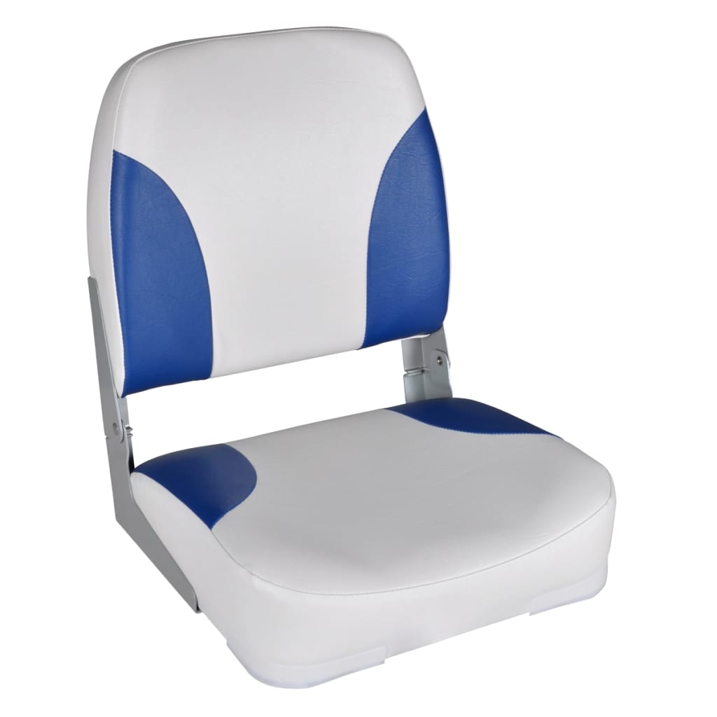 Chaises de bateau vidaxl 2 pcs pliant dossier 41x36x48 cm blanc bleu