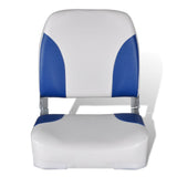 Vidaxl Boat Chairs 2 PCS Folding Backrest 41x36x48 cm modrá bílá